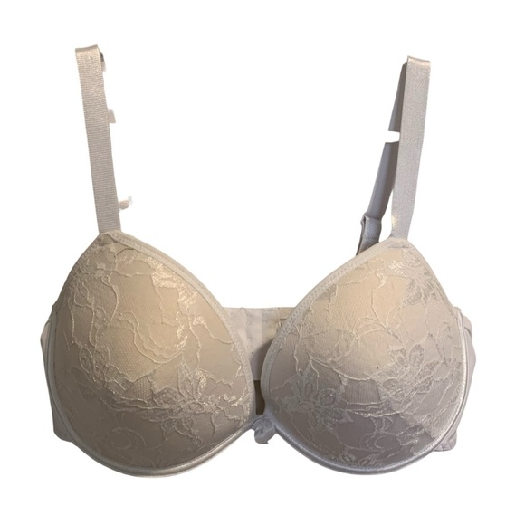 💜 Silhouette Plus White Lace Lightly Lined Bra - 38DD - Picture 1 of 5